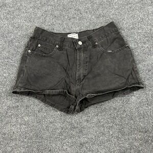 In Charge Denim Shorts Womens Size 7 Black High Waisted Cotton USA Vintage